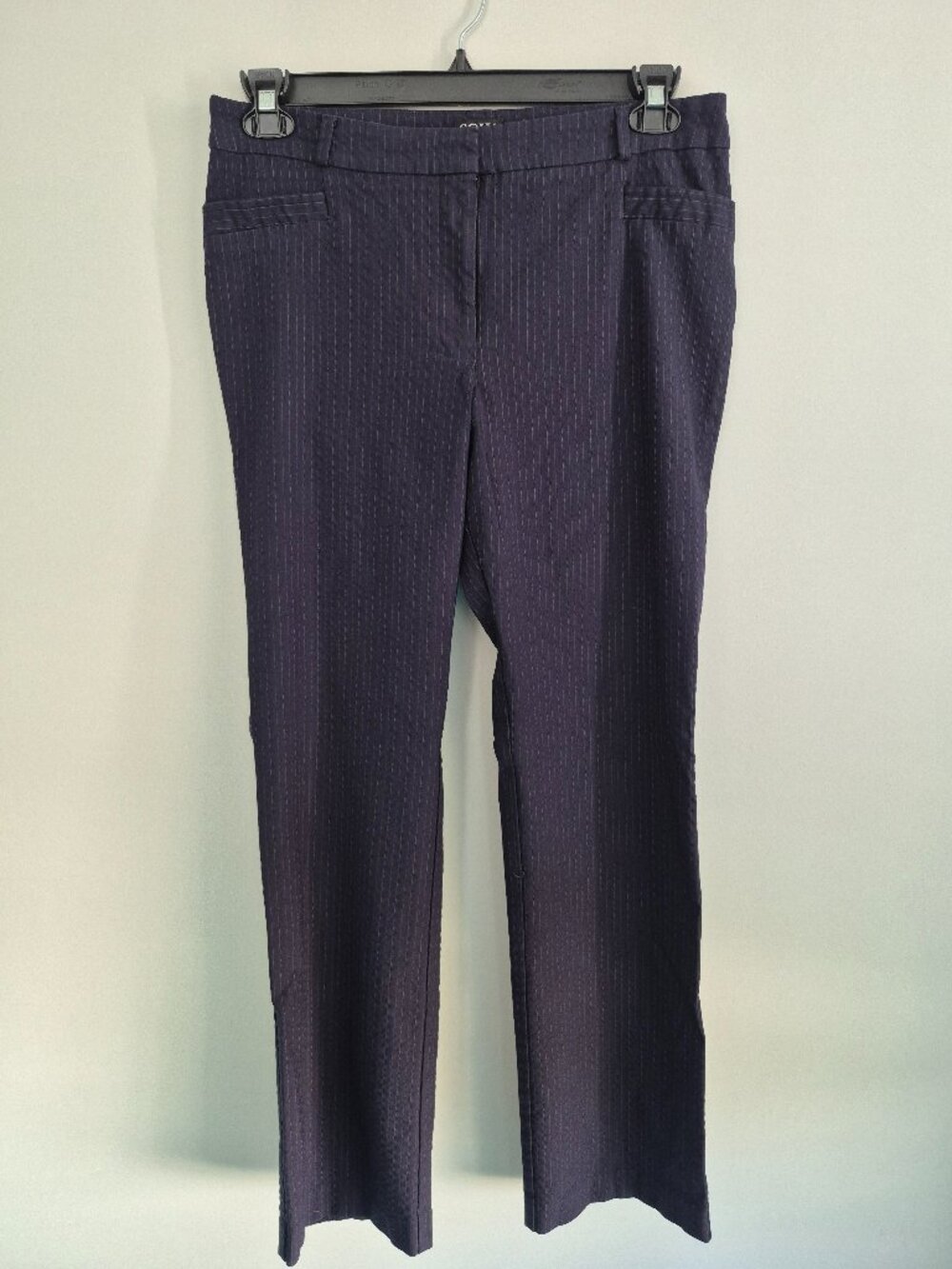 SOHO Apparel Navy Pinstripe Dress Pants – Size 14